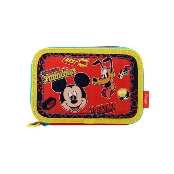 Cartuchera 2 pisos Disney mickey 21.5x15x5 cm lsyd