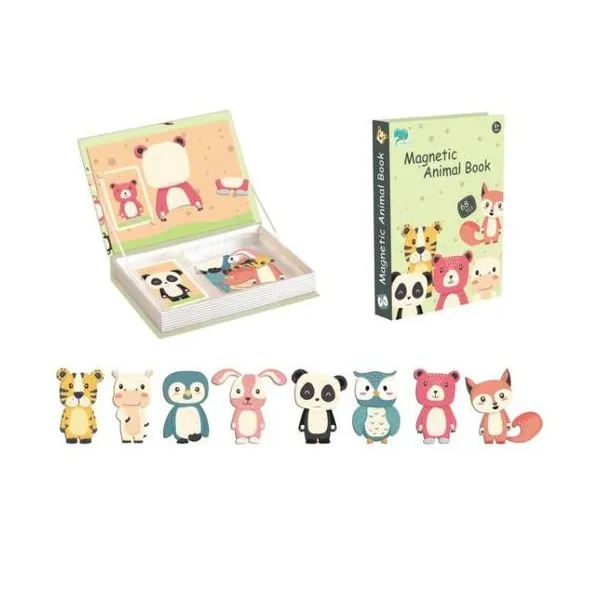 Rompecabezas magnético libro animales. 68 piezas