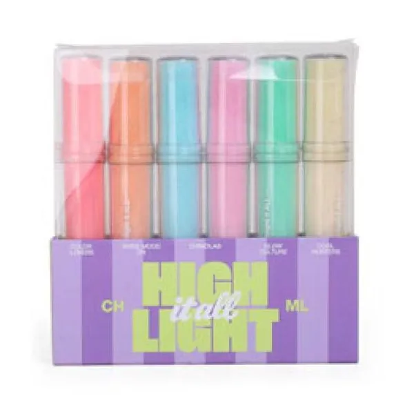 Set de resaltadores glitter x6