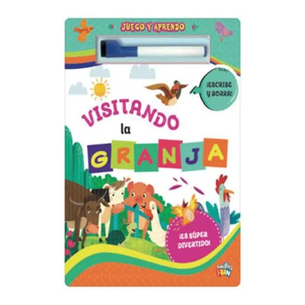 Juego y aprendo. visitando la granja ( marcador que escribe y borra)