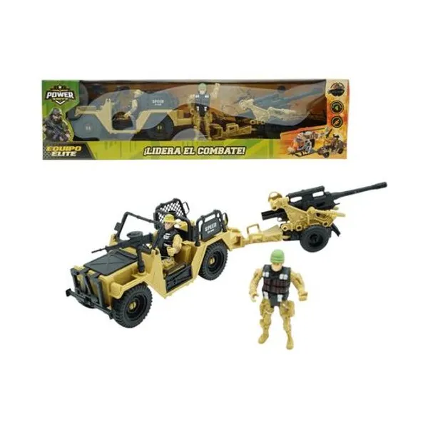 Set militar con vehiculos 3 piezas en caja 50x13x10 cm
