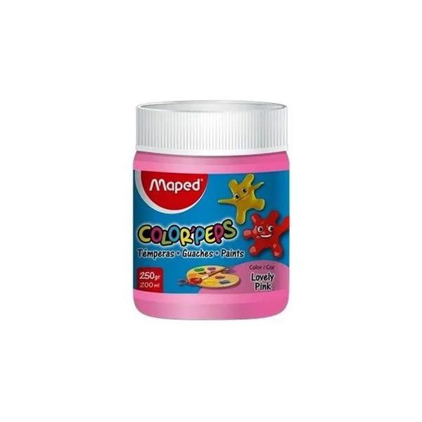 Témpera rosa amoroso 200 ml en pote Maped