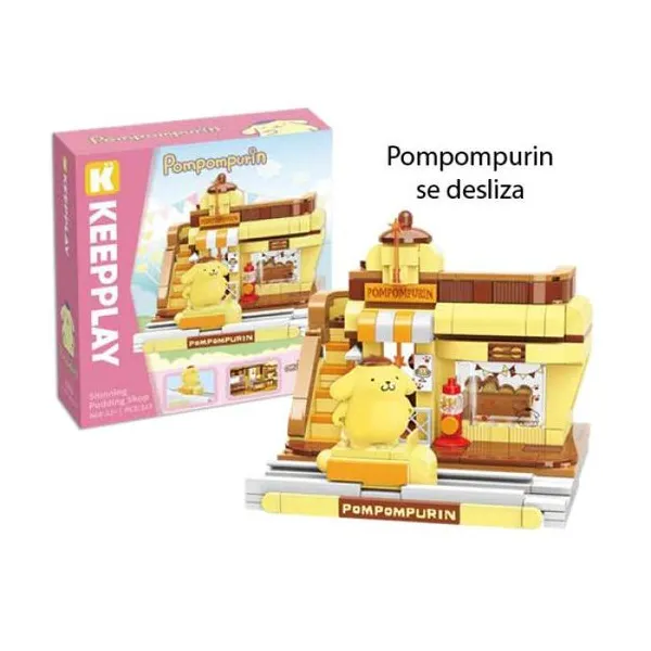 Hello kitty - playset 24 cm sanrio street "pompompurin - tienda de pudines brill
