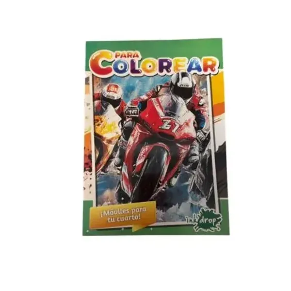 Libro inkdrop para colorear motorcycles