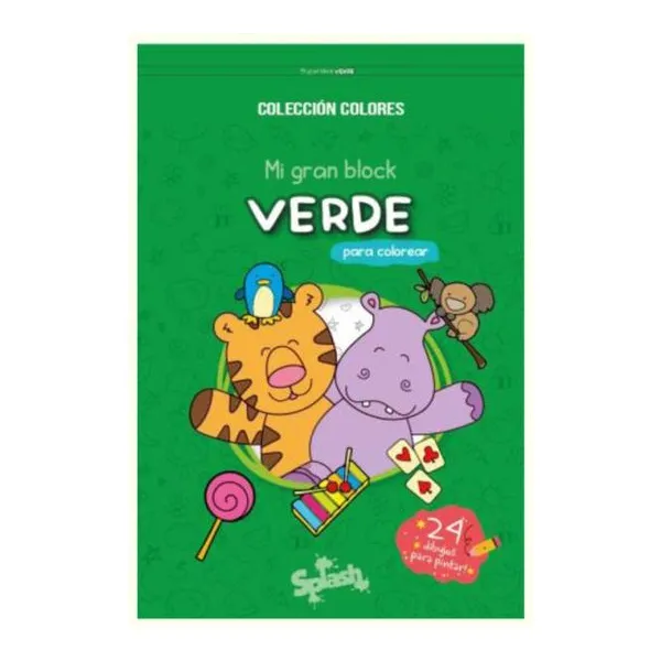 Mi gran libro para colorear verde