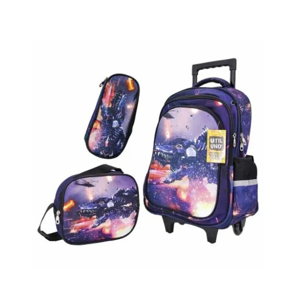 Mochila con carro 16" útil uno fuego con canopla y lunchera