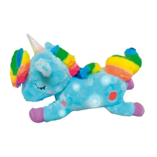 Juliana unicornio luminoso celeste