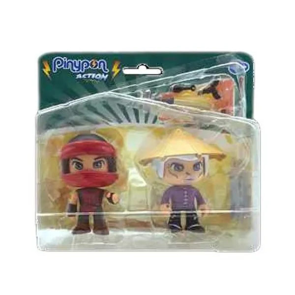 Pinypon action - pack de dos figuras con accesorios para coleccionar 7 cm aprox