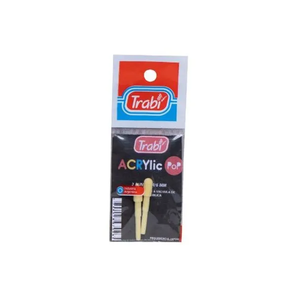 Punta trabi para marcador acrylic pop bl.x 2 de 6 mmredonda y biselada