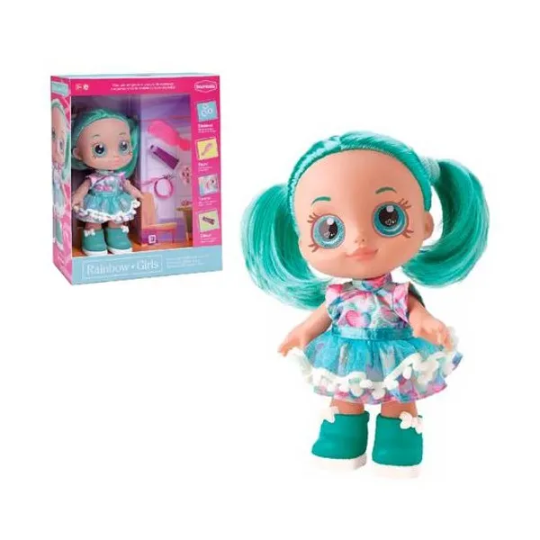 Muñeca rainbow girls con acc para el pelo 26 cm en caja 30x37-
