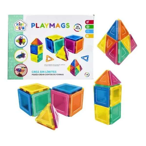 Juego de bloques magneticos 20 pzas 28 x22 x4 cm