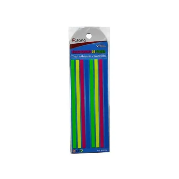 Resaltadores de página autoadhesivos removibles 8 colores de 0.5x14 cm Katana