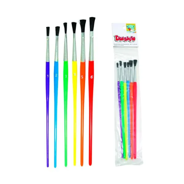 Set pinceles piccasito economico x6 unid.(1 al 6)
