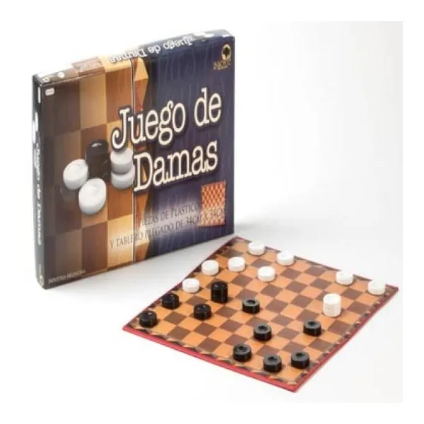 Damas bisonte tablero 34 x34 fichas plástico