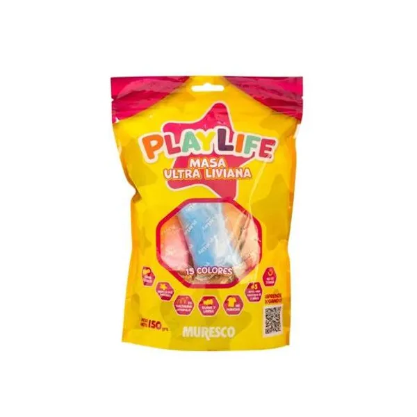 Masa soft playlife x15 colores 150 g Muresco