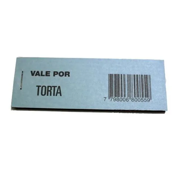 Talonario vale por torta 11x3 cm 90 hojas