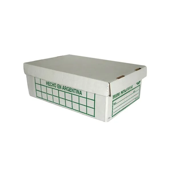 Caja archivo jr.mega ref.n.° 1 cartón blanca