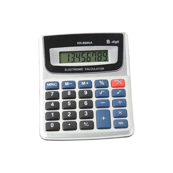 Calculadora 8 digitos 12x10 cm en caja