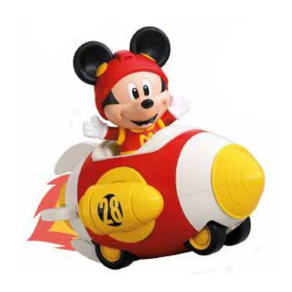 Disney on wheels - auto pequeño armable 10 cm - mickey mouse cohete