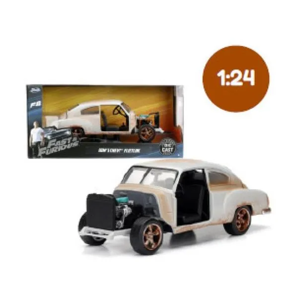 Jada - auto escala 1:24 fast & furious dom`s chevrolet fleetline 1951 gris - en