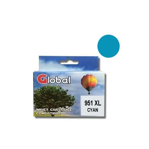 Cartucho global para HP 951xl- cn046al cyan