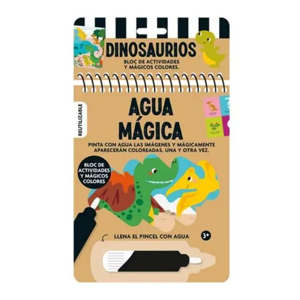 Libro para pintar - agua mágica dinosaurios