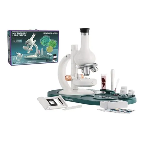 Ciencia kit microscopio de lujo- edicion lab con trípode ajustable y filtro rgb