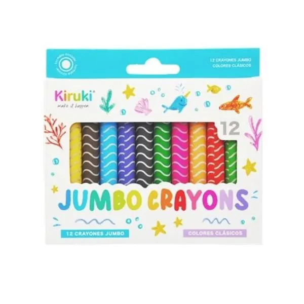 Cerita crayón kiruki jumbo x12 colores surtidos