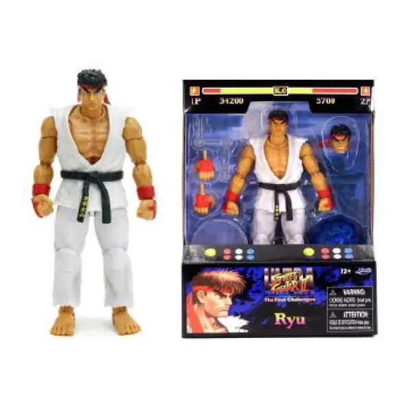 Jada - figura de accion 15 cm articulada street fighter ryu con accesorios - en c