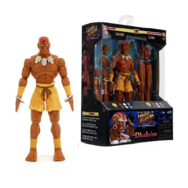 Jada - figura de accion 15 cm articulada street fighter dhalsim con accesorios -