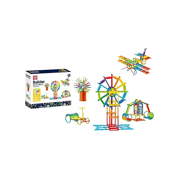 Bloques stick encastables 420 piezas en caja 30.5x22x6 cm