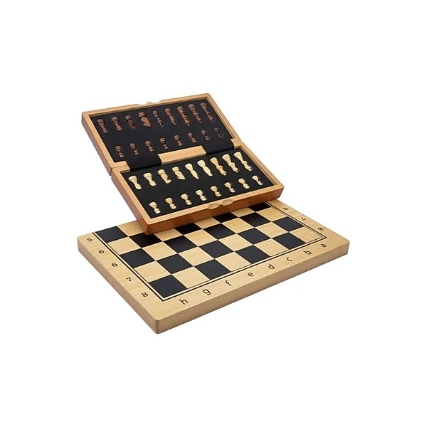 Juego de ajedrez de madera magnetico 34x34x2.5 cm