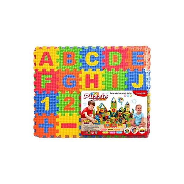 Puzzle encastre eva letras 60 piezas de 8 mm 5.5x5.5 cm