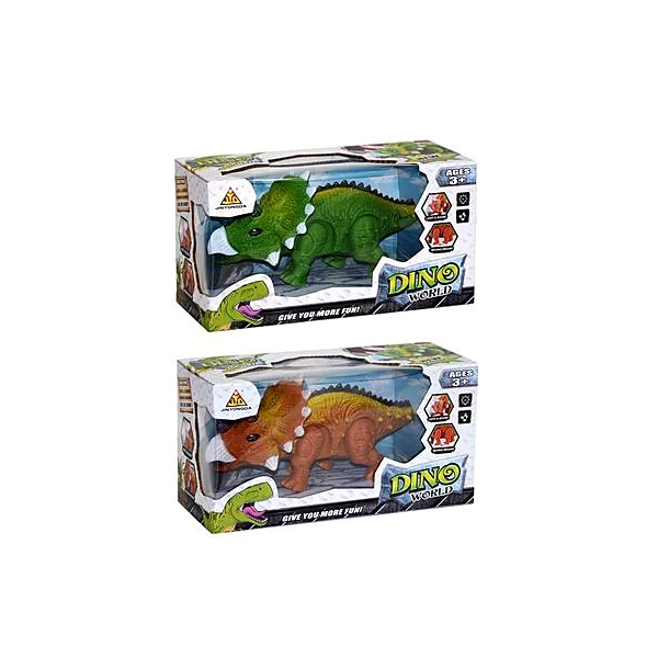 Dinosaurio con luz y sonido en caja 27x14x11 cm