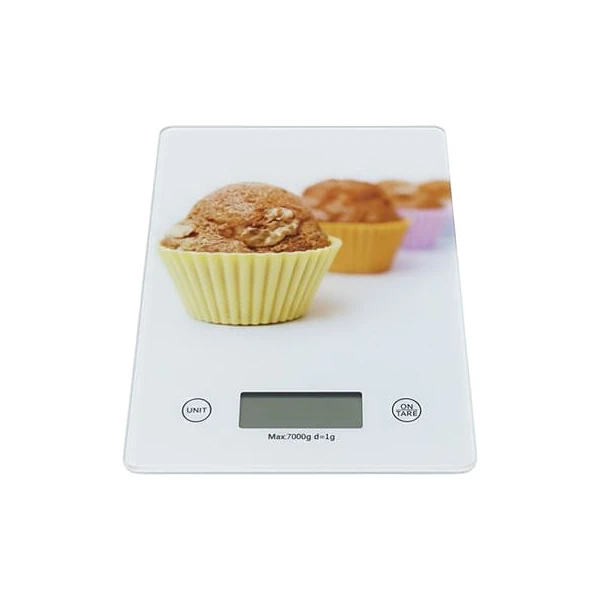 Balanza de cocina de vidrio 14.5x20 cm hasta 7kgs