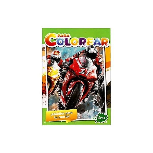 Libro para colorear motorcycles 20x27.5 cm inkdrop