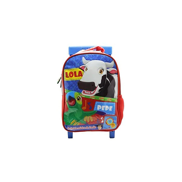 Mochila 12" con carro la granja de zenon con sonido Cresko