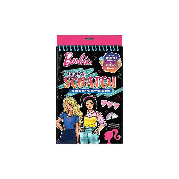 Libro block para pintar scratch Barbie 15.5x25 cm