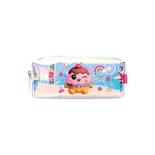 Cartuchera 1 cierre kawaii muffin 20x8.5x6 cm Skora