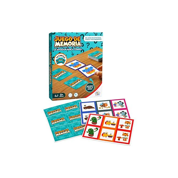 Juego de cartas memoria en caja 15x19.5x4.5 cm