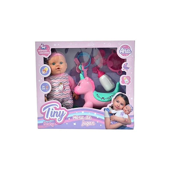 Bebote 31 cm hora de jugar con unicornio en caja 37x34x11 cm