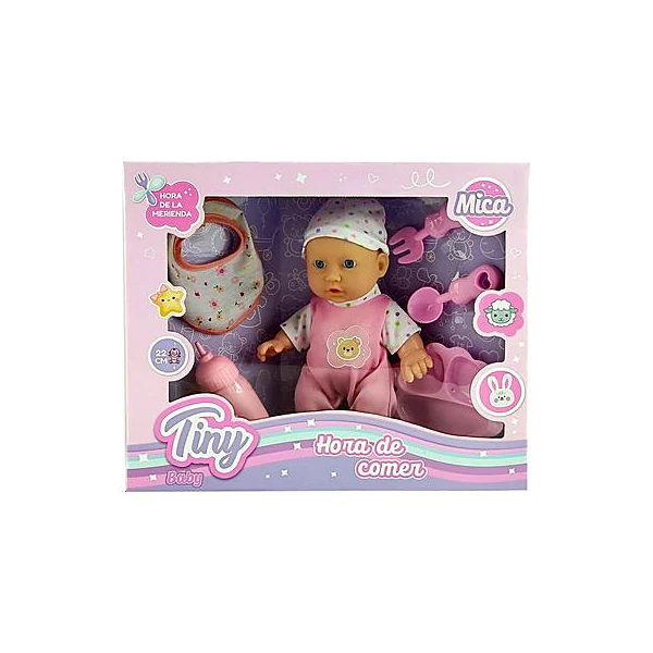 Bebé Tiny mica hora de comer 22 cm en caja 30x25x8 cm
