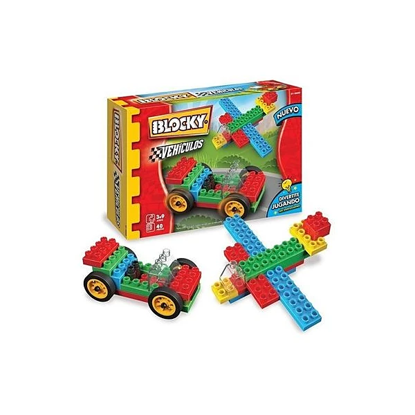 Bloques Blocky vehiculos 1 40 piezas Rasti 17x12.5x5 cm