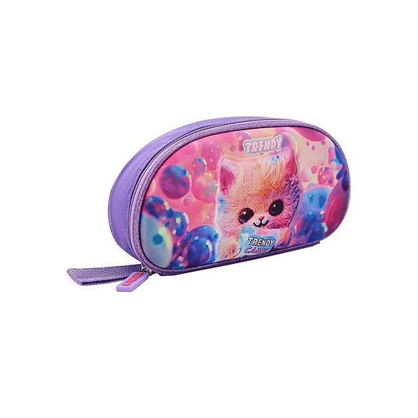 Cartuchera 1 cierre oval candy 3d 21x11x4 cm Trendy