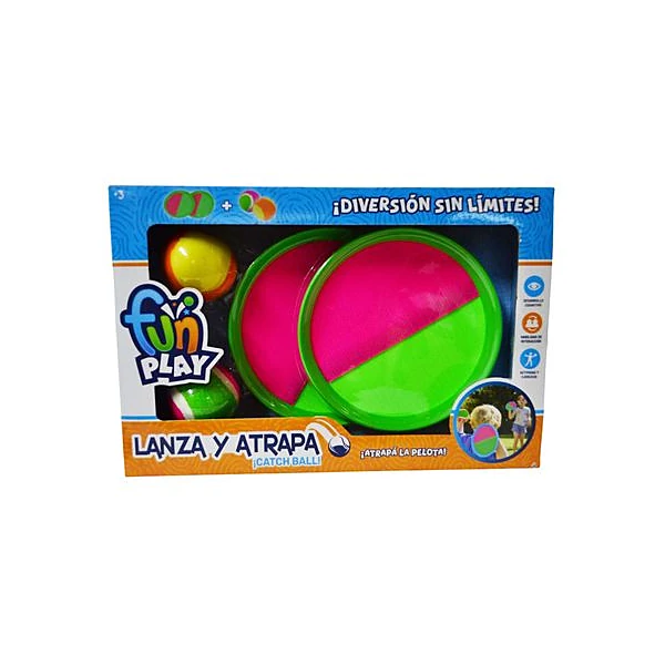 Juego lanza y atrapa la pelota en caja 36x24x7 cm
