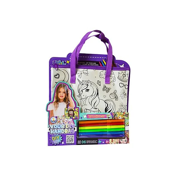 Bolsa mágica para pintar con marcadores unicornio 24x27 cm