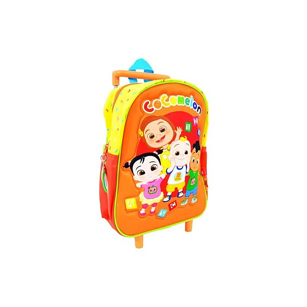 Mochila 12" con carro letras y números cocomelon wabro 8