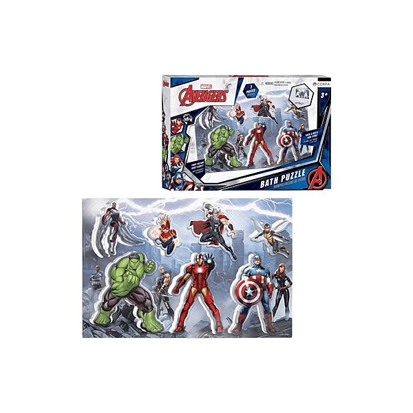 Puzzle de baño Avengers 7 piezas en caja 32.5x23x4.5 cm