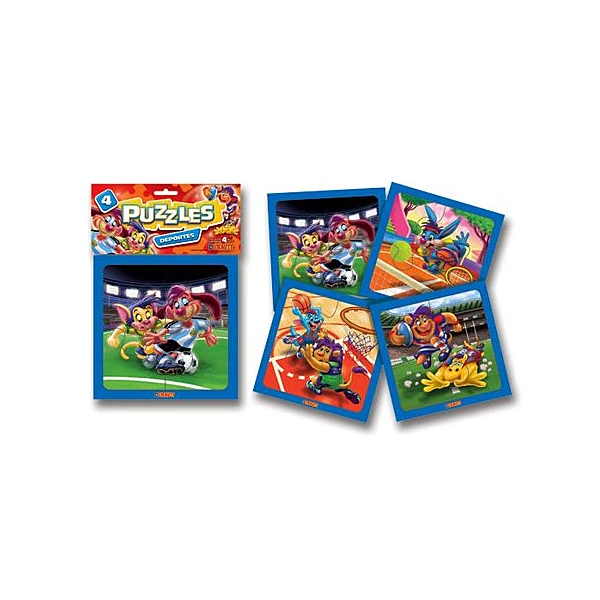 Puzzle deportes 16x16 cm x4 Duravit