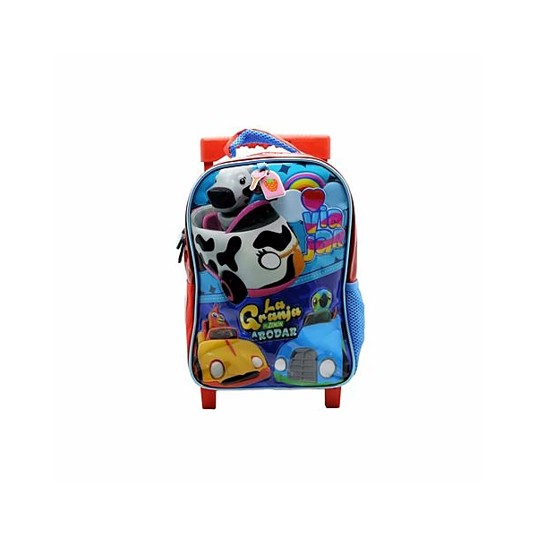 Mochila 12" con carro la granja de zenon con sonido Cresko